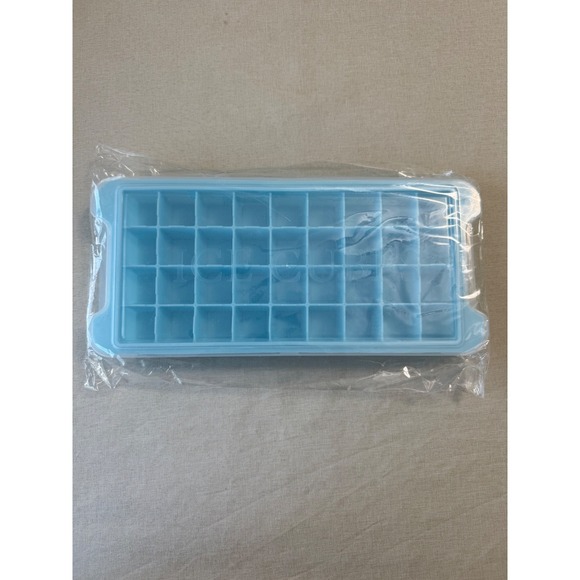 Set Of 3 Silicone Mini Ice Cube Trays With Plastic Covers 36 Cubes Each Tray New - Picture 3 of 7